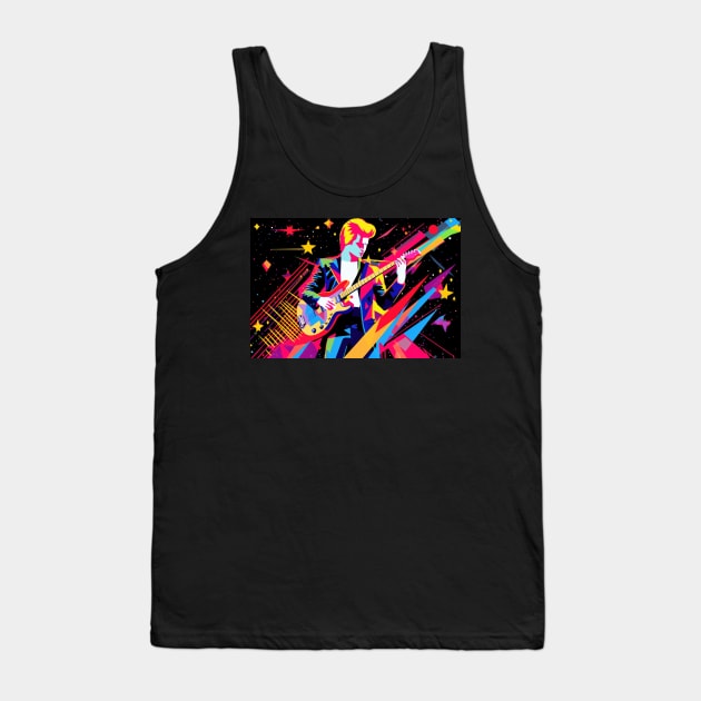 Pop Star Memphis Style Tank Top by JensenArtCo